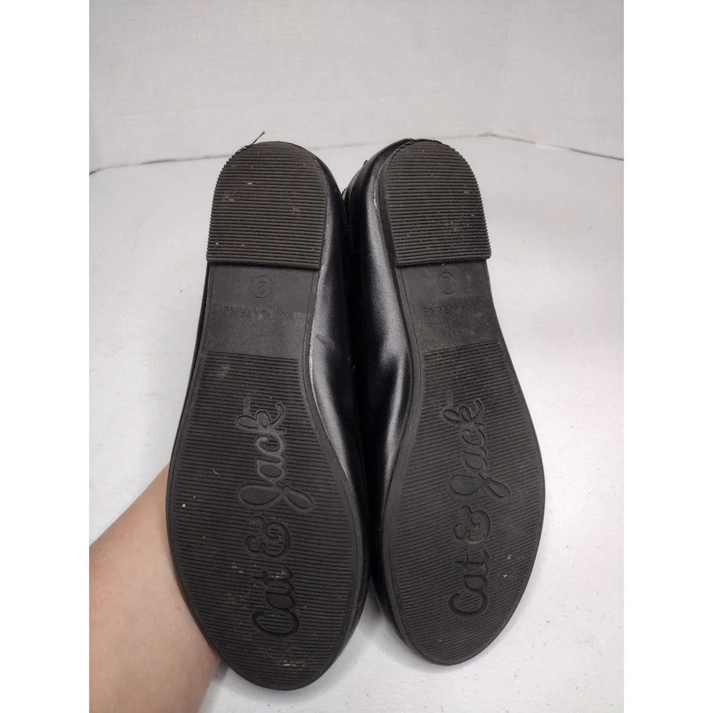 Cat and Jack Girls‎ Black Ballet Flats with Bow Size 2